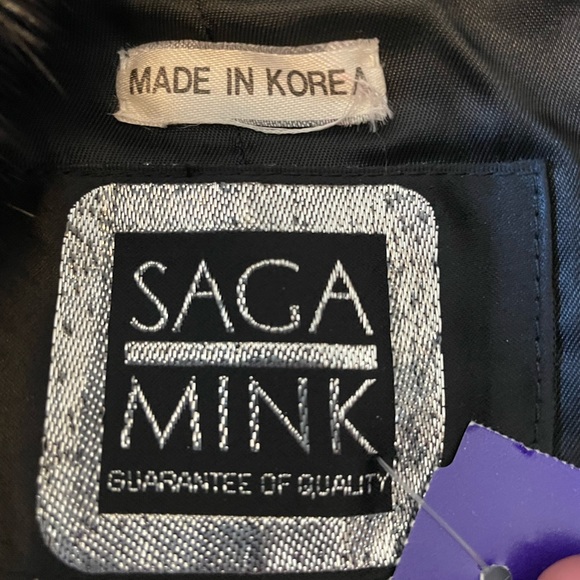 Saga Black Mink Jacket - Picture 6 of 8